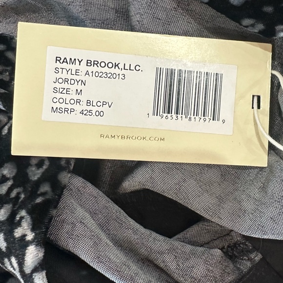 NWT RAMY BROOK Jordyn Leopard Print Velvet Top - Picture 6 of 8